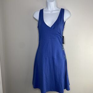 Marithe Francois Girbaud Jean Dress Sz Small Jersey Knit Blue Y2K Streetwear NWT